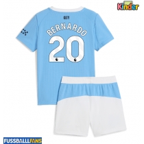 Manchester City Bernardo Silva #20 Heimtrikotsatz Kinder 2025-26 Kurzarm (+ Kurze Hosen)